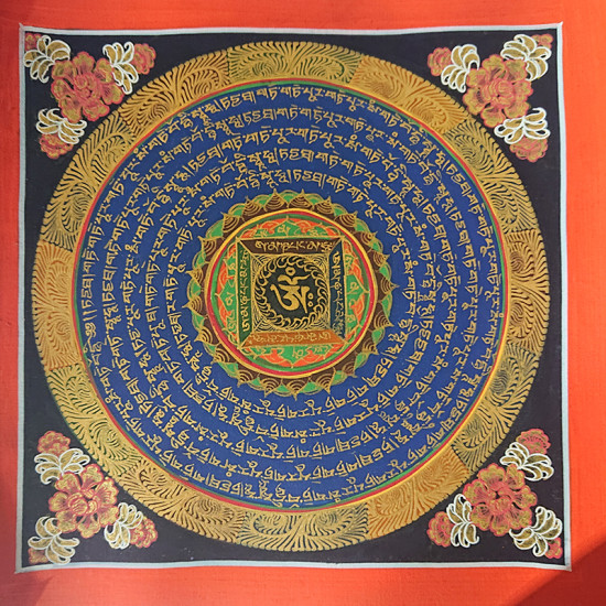 嗡+六字真言 21cm*21cm (不挑款式出貨)