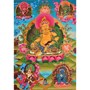 黃財神唐卡64*45CM 60*45 64*45裱框是2860元