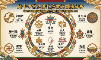 唐卡中常見佛教符號與圖騰解析 Common Buddhist Symbols in Thangka Art