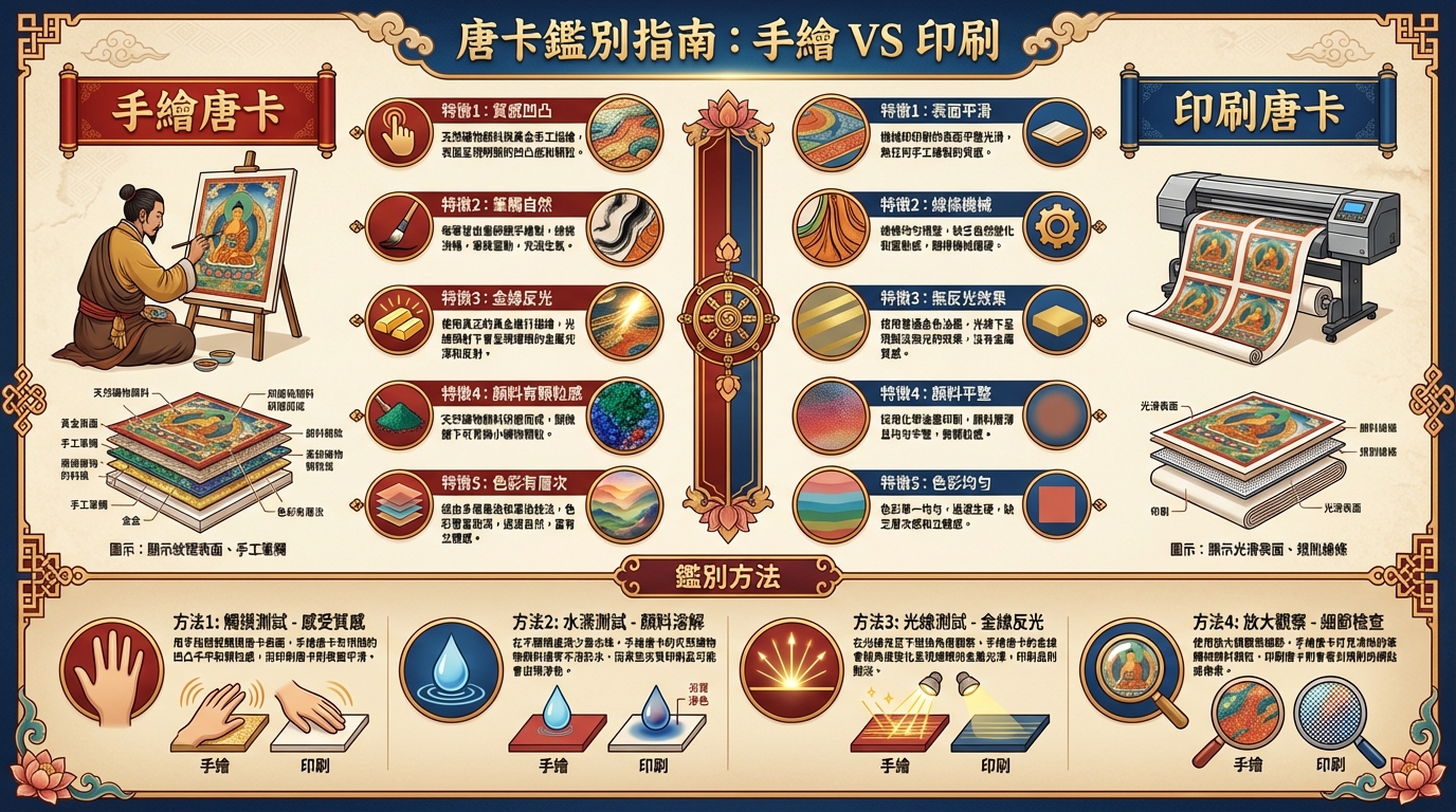 唐卡鑑別指南：手繪 VS 印刷