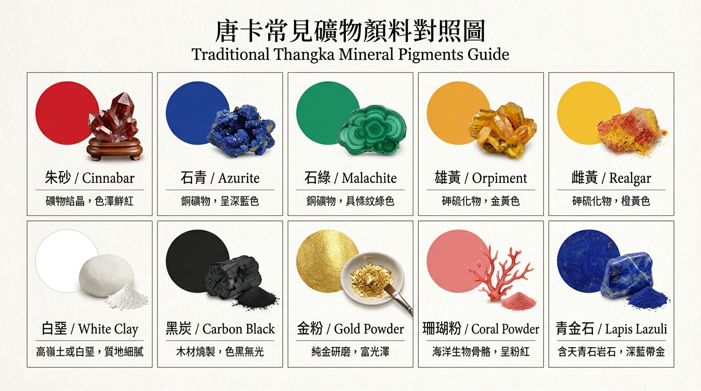 唐卡礦物顏料為什麼色彩能歷經百年仍不褪色？